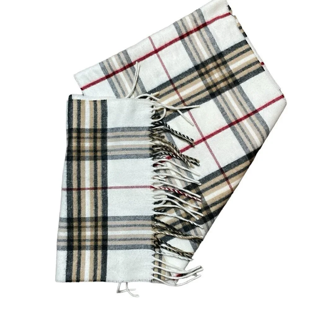 V. FRAAS Cashmink Plaid Scarf
